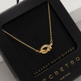 Knot Charm Gold Necklace